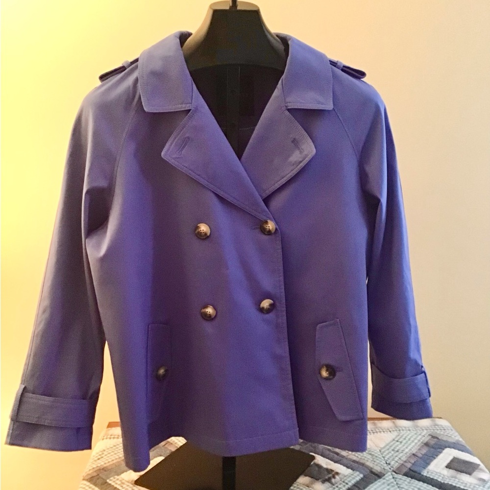 Talbots Blue Double-Breasted Jacket - image 1